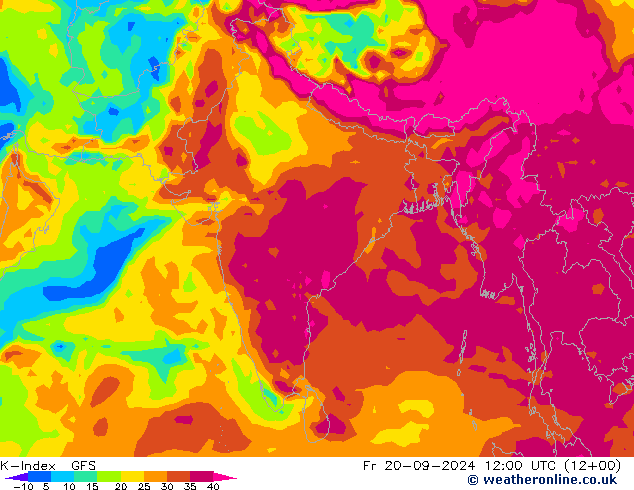 K-Index GFS Fr 20.09.2024 12 UTC