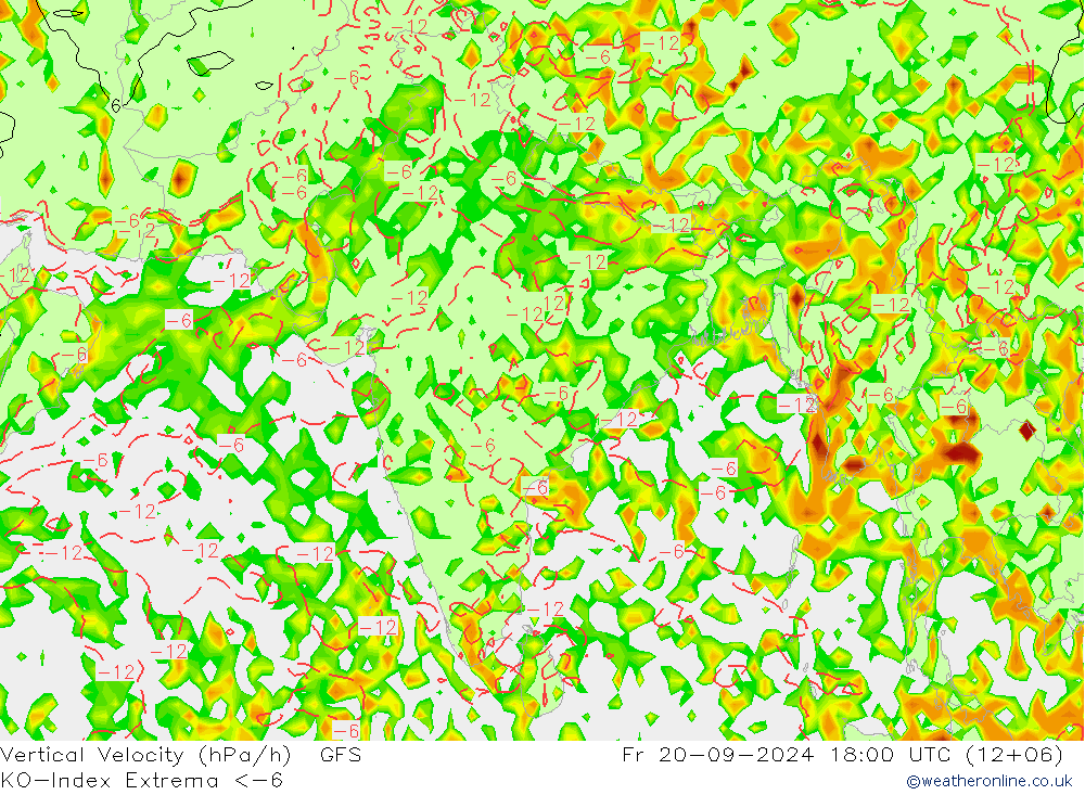 Convection-Index GFS Fr 20.09.2024 18 UTC