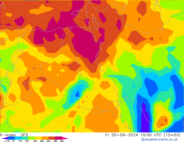 K-İndeksi GFS Cu 20.09.2024 15 UTC