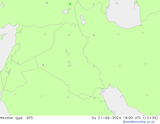 Tipo de precipitación GFS sáb 21.09.2024 18 UTC