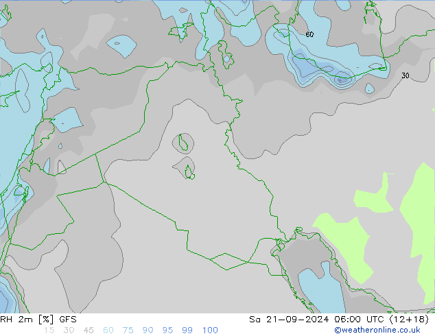 RH 2m GFS сб 21.09.2024 06 UTC