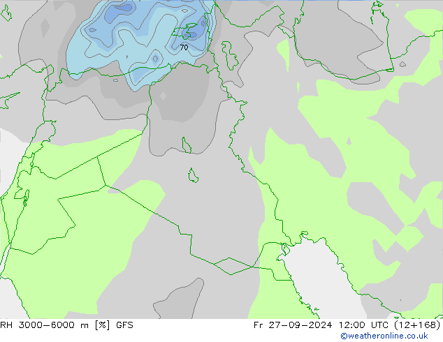 RH 3000-6000 m GFS пт 27.09.2024 12 UTC