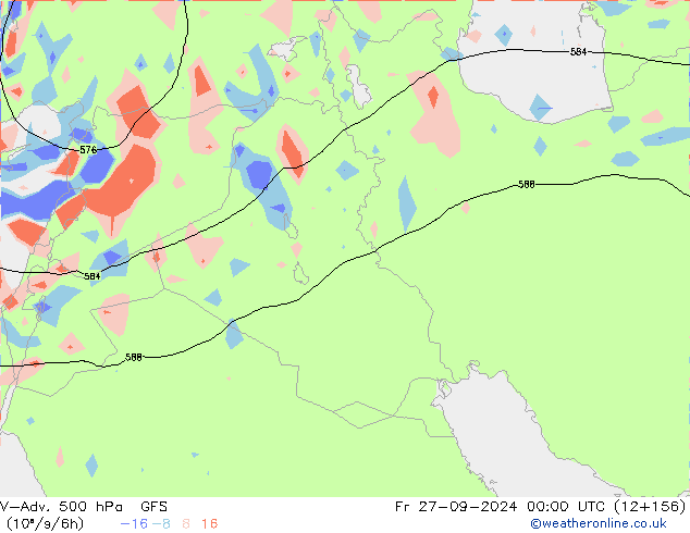 V-Adv. 500 hPa GFS Fr 27.09.2024 00 UTC