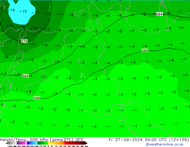 Z500/Rain (+SLP)/Z850 GFS  27.09.2024 00 UTC