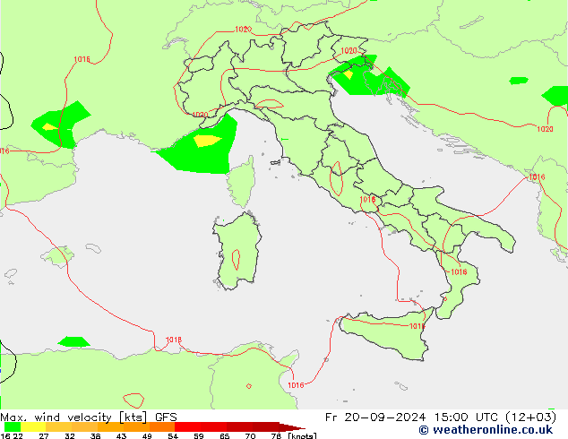 Max. wind velocity GFS Fr 20.09.2024 15 UTC