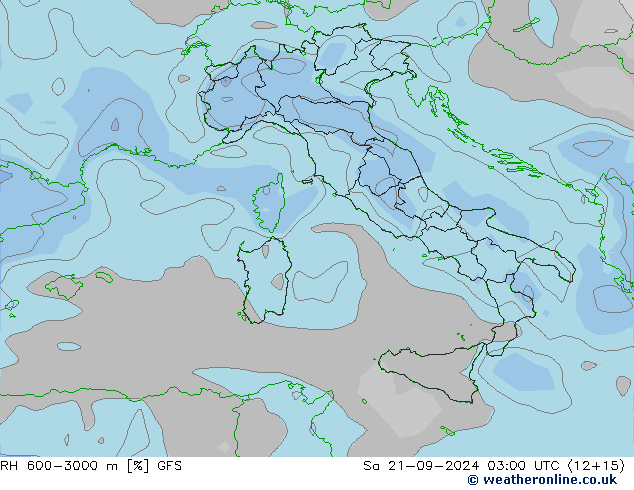 RH 600-3000 m GFS  21.09.2024 03 UTC