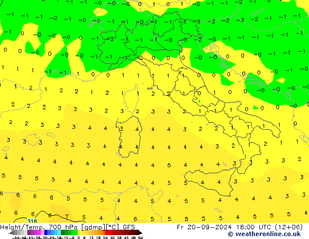 Height/Temp. 700 hPa GFS pt. 20.09.2024 18 UTC