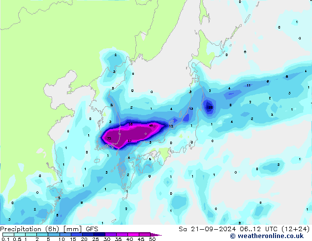 Z500/Rain (+SLP)/Z850 GFS Sa 21.09.2024 12 UTC