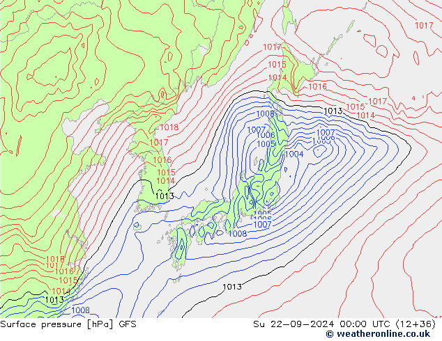 GFS: Вс 22.09.2024 00 UTC