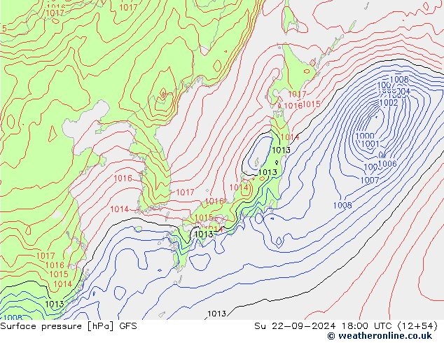 GFS: Вс 22.09.2024 18 UTC