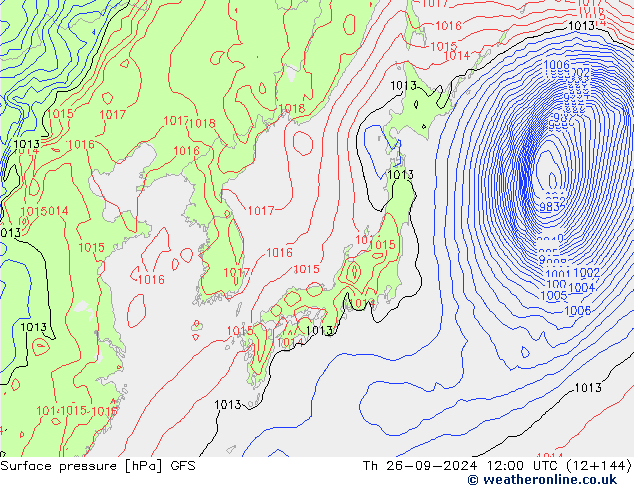 GFS: Per 26.09.2024 12 UTC