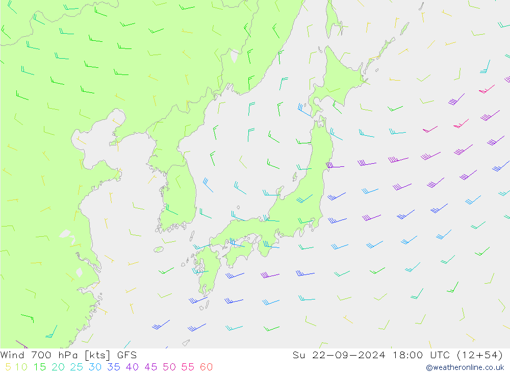 Wind 700 hPa GFS Ne 22.09.2024 18 UTC