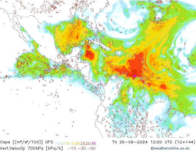 Cape GFS do 26.09.2024 12 UTC