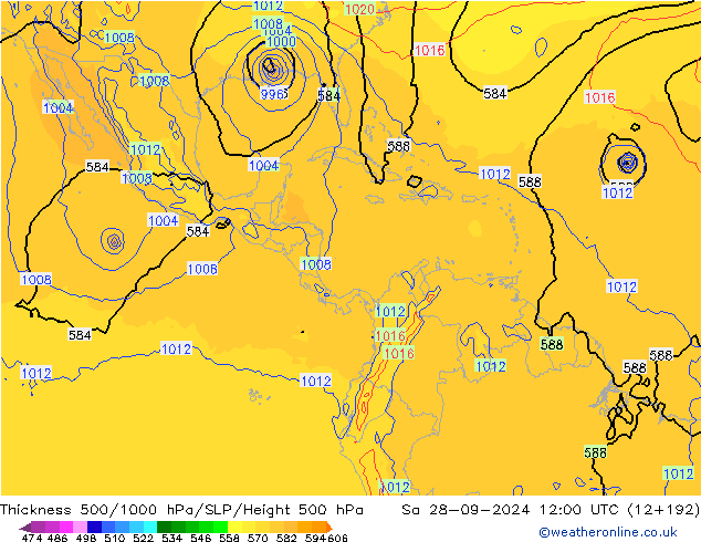 Thck 500-1000hPa GFS Sa 28.09.2024 12 UTC