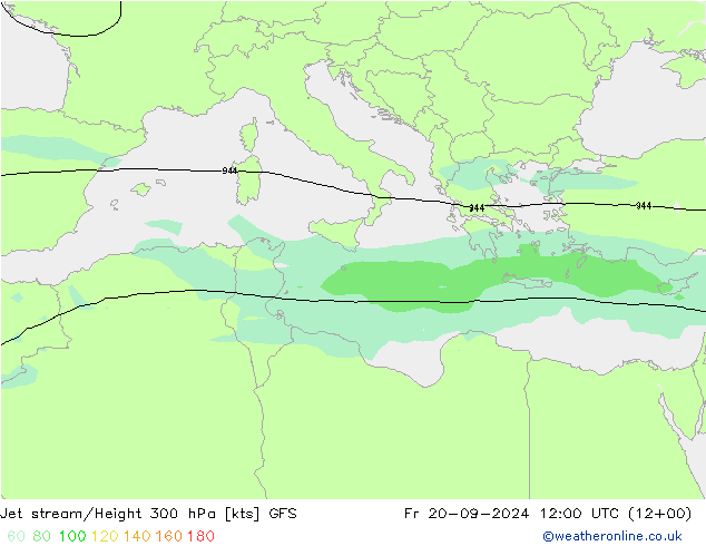 Jet Akımları GFS Cu 20.09.2024 12 UTC