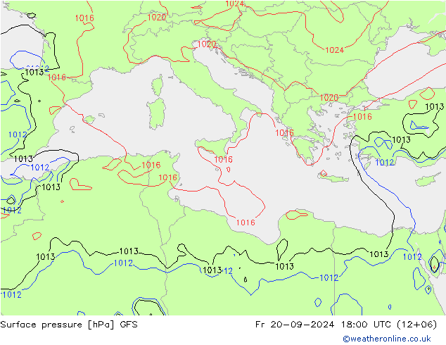 GFS: пт 20.09.2024 18 UTC