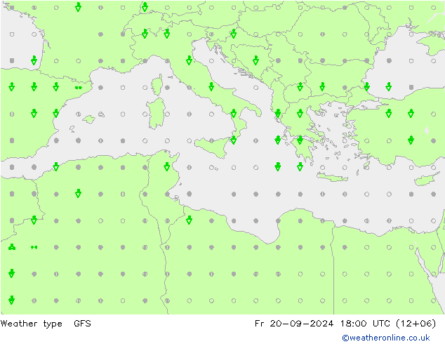 Weather type GFS Fr 20.09.2024 18 UTC