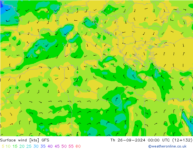 Surface wind GFS September 2024