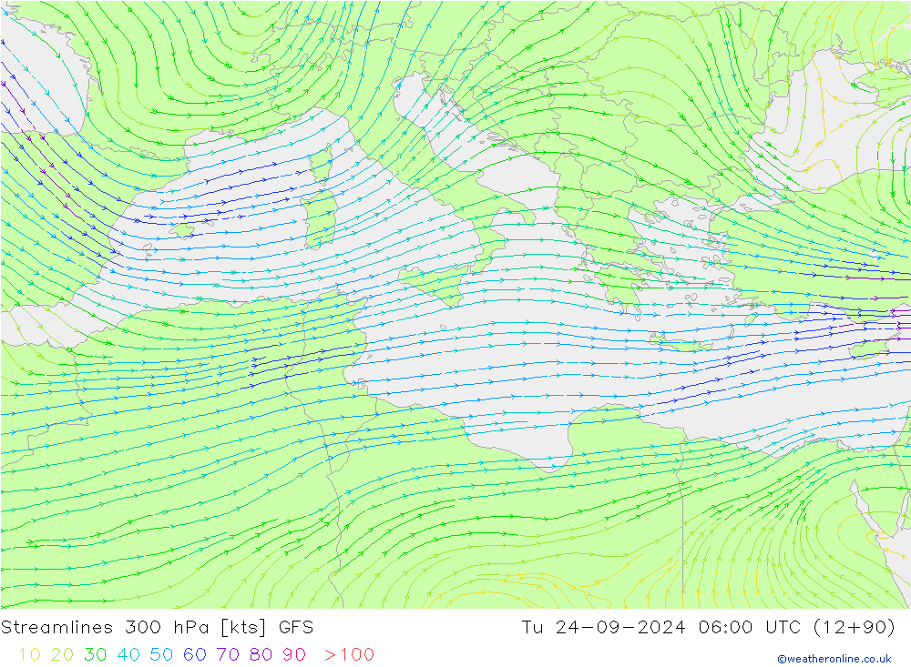  300 hPa GFS  24.09.2024 06 UTC