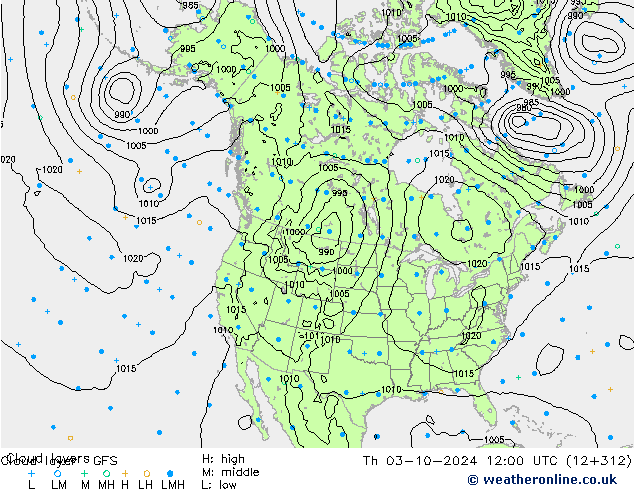 Cloud layer GFS  03.10.2024 12 UTC