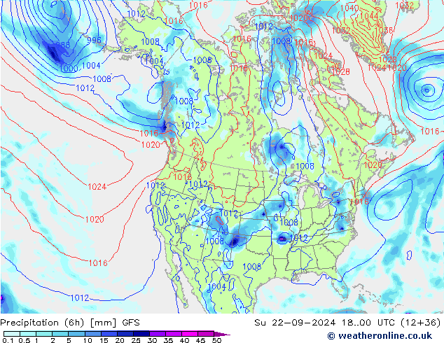 Z500/Rain (+SLP)/Z850 GFS Su 22.09.2024 00 UTC