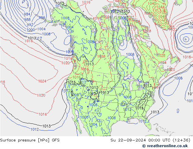 pression de l'air GFS dim 22.09.2024 00 UTC