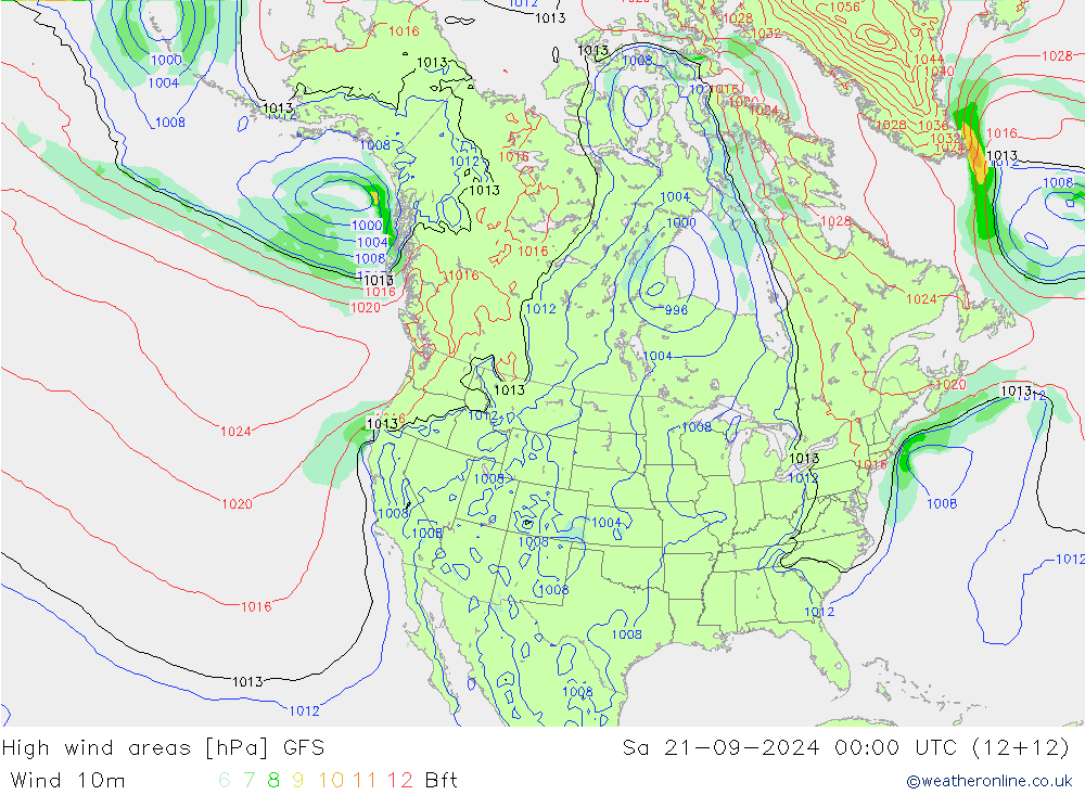 High wind areas GFS So 21.09.2024 00 UTC