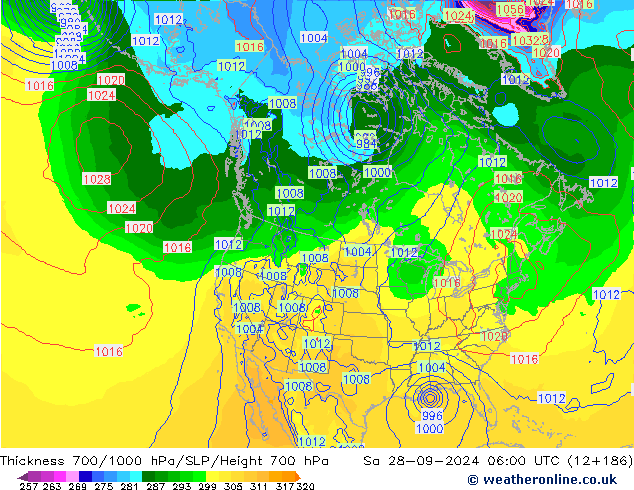 Thck 700-1000 hPa GFS so. 28.09.2024 06 UTC