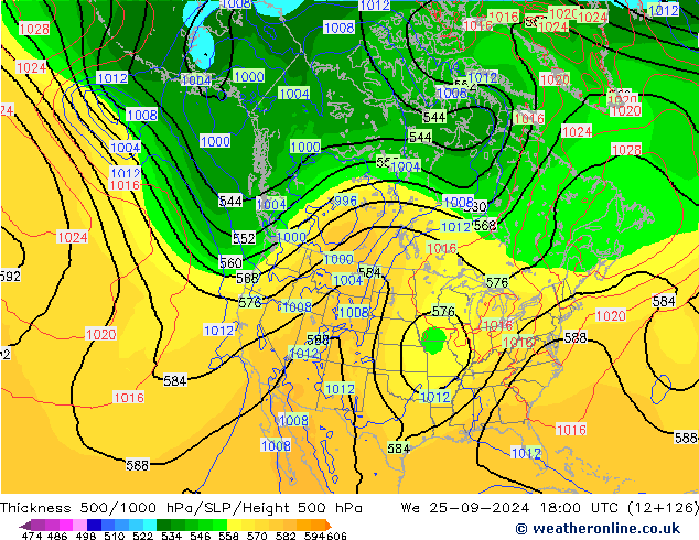 Thck 500-1000hPa GFS Září 2024