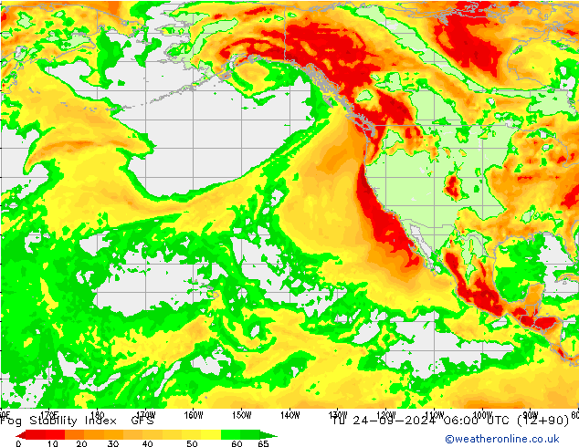 Fog Stability Index GFS Di 24.09.2024 06 UTC