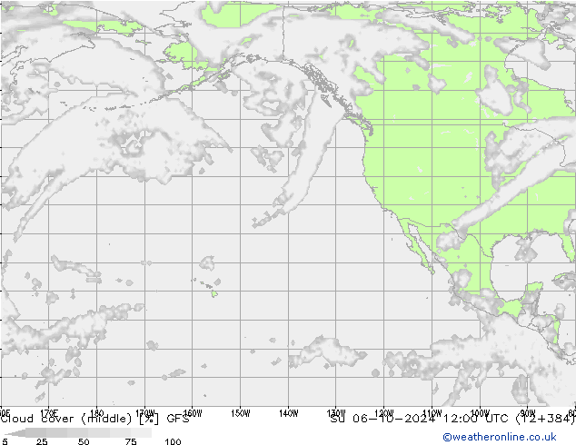 Bulutlar (orta) GFS Paz 06.10.2024 12 UTC