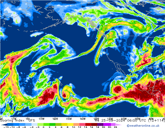 Soaring Index GFS wo 25.09.2024 06 UTC