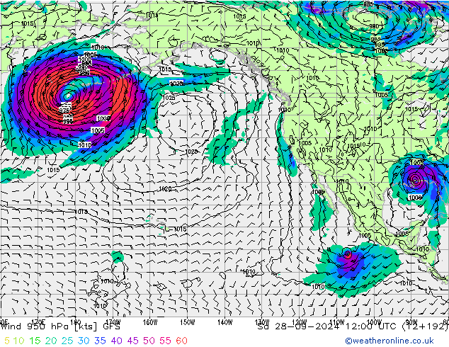  950 hPa GFS  28.09.2024 12 UTC