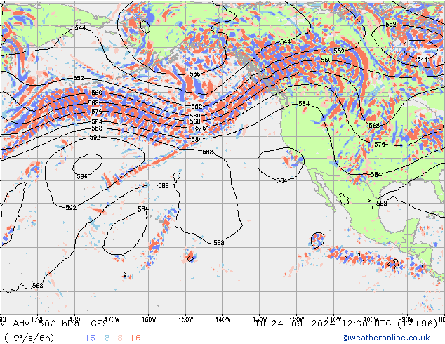 V-Adv. 500 hPa GFS di 24.09.2024 12 UTC