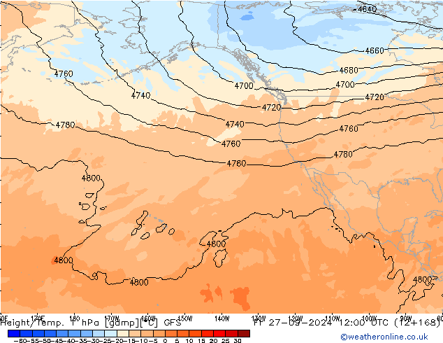 Height/Temp. 1 hPa GFS Fr 27.09.2024 12 UTC