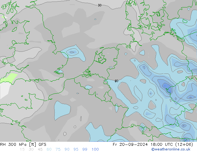 RH 300 hPa GFS Fr 20.09.2024 18 UTC