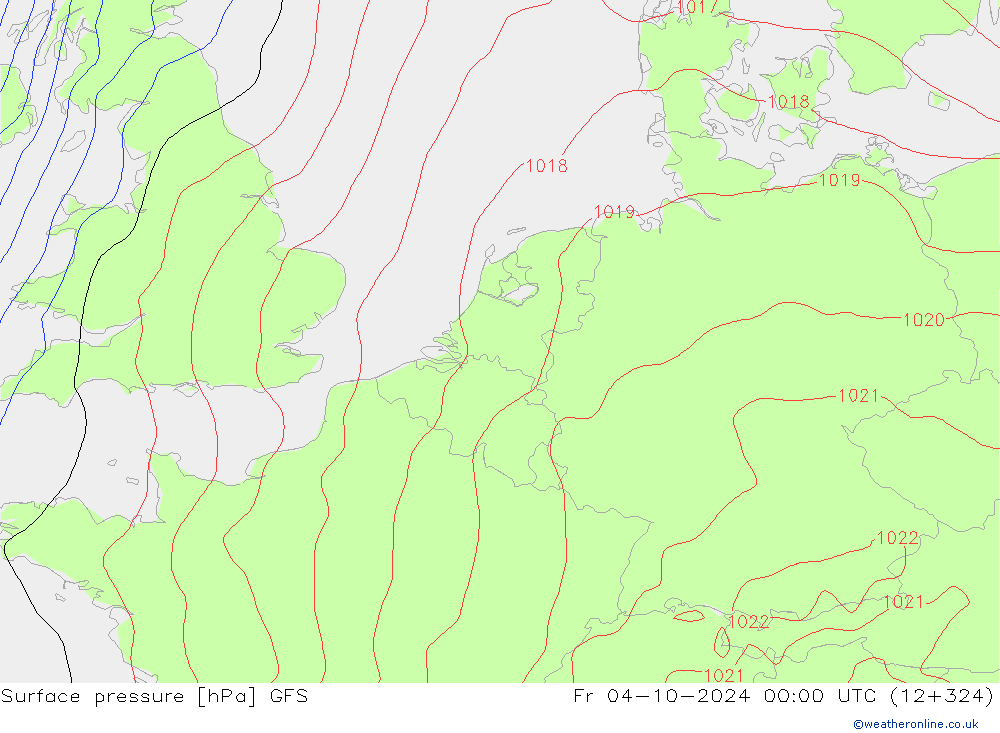 Yer basıncı GFS Cu 04.10.2024 00 UTC