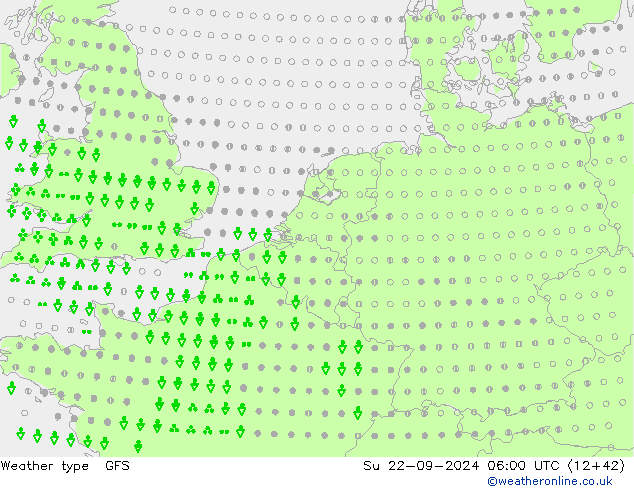 Weather type GFS Su 22.09.2024 06 UTC