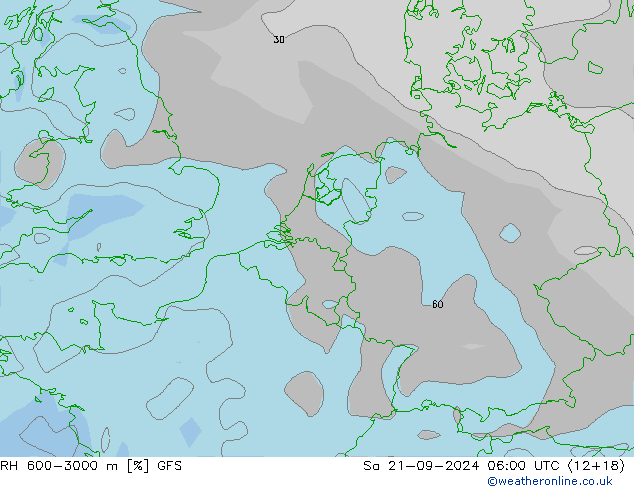 RH 600-3000 m GFS  21.09.2024 06 UTC