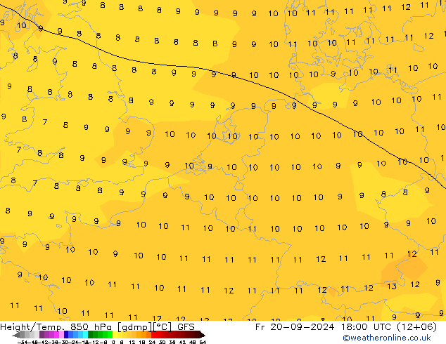 Z500/Rain (+SLP)/Z850 GFS Sex 20.09.2024 18 UTC