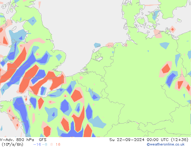 V-Adv. 850 hPa GFS So 22.09.2024 00 UTC