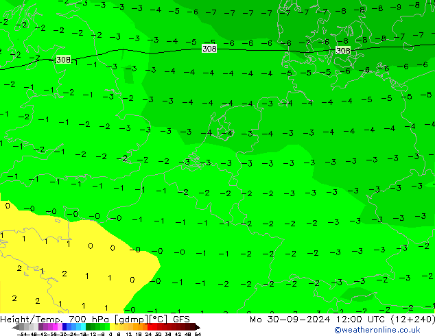 Height/Temp. 700 hPa GFS September 2024