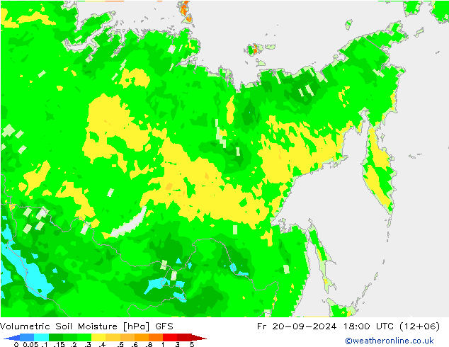 Volumetric Soil Moisture GFS Fr 20.09.2024 18 UTC