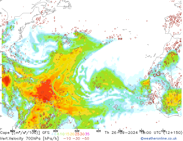 Cape GFS do 26.09.2024 18 UTC