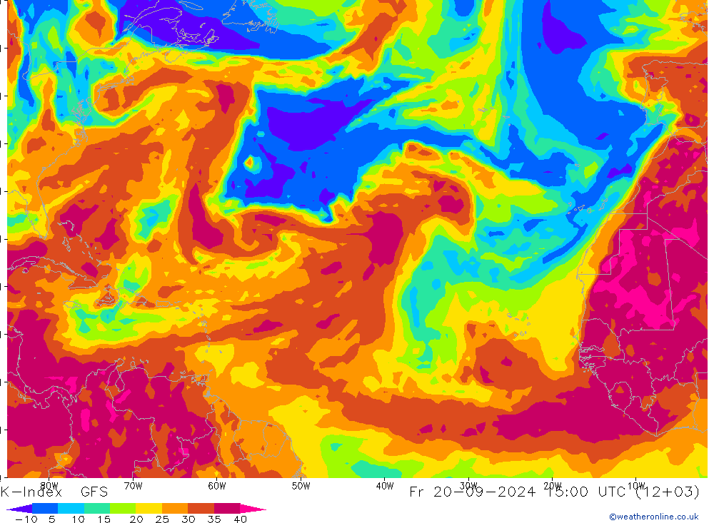 K-Index GFS vie 20.09.2024 15 UTC