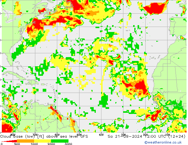 Cloud base (low) GFS so. 21.09.2024 12 UTC