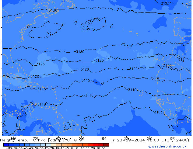 Height/Temp. 10 hPa GFS Sex 20.09.2024 18 UTC