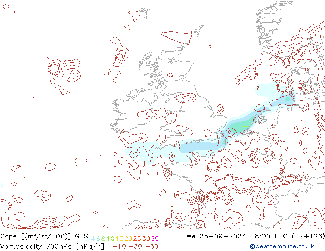 Cape GFS We 25.09.2024 18 UTC