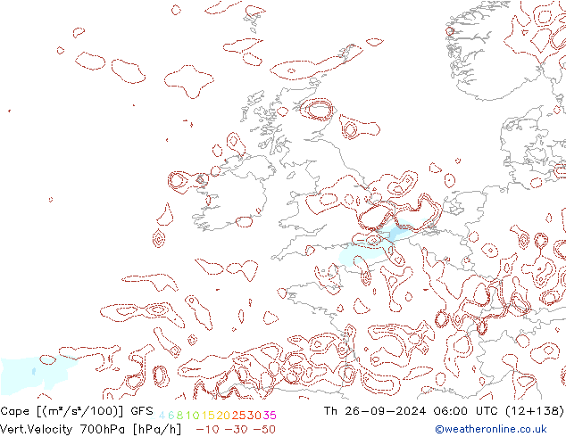 Cape GFS  26.09.2024 06 UTC