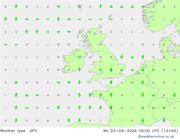 Weather type GFS Mo 23.09.2024 06 UTC